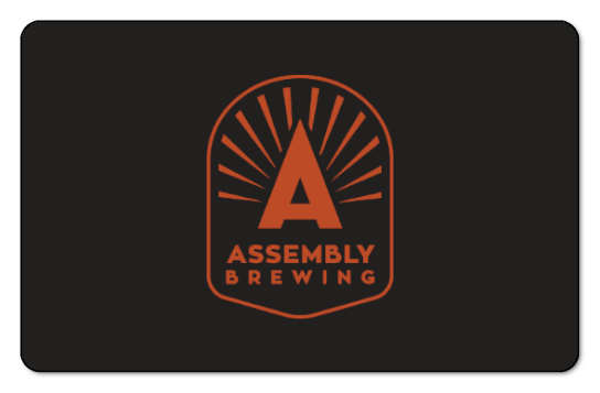 Assembly Brewing logo in orange over black background